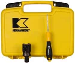 Kennametal - 1-1/4" Cut Diam, 0.735" Max Depth of Cut, 1.614" OAL, Indexable Square Shoulder Helical End Mill - EC10.., EP10.. Inserts, M16 Modular Connection, 0° Lead Angle - Industrial Tool & Supply