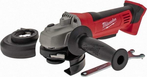 Milwaukee Tool - 4-1/2" Wheel Diam, 9,000 RPM, Cordless Cutoff & Cutoff-Grinder Tool - Right Angle Handle - Industrial Tool & Supply