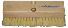 PRO-SOURCE - 2" Bristle Length, Polypropylene Scrub Brush - 10" OAL, Tapered Handle, Hardwood Block - Industrial Tool & Supply