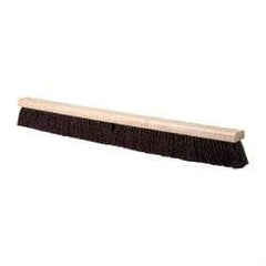 PRO-SOURCE - 36" Heavy Duty Palmyra Push Broom - 4" Bristle Length, Wood Block, Bolt-On Handle Connection, Handle Sold Separately - Industrial Tool & Supply