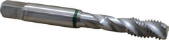 Guhring - M8x1.25 Metric Coarse 3 Flute 6H Modified Bottoming Spiral Flute Tap - Cobalt, Bright Finish, 2-23/32" OAL, Right Hand Flute, Right Hand Thread, Series 3918 - Exact Industrial Supply