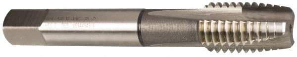 Guhring - 7/16-14 UNC, 3 Flute, Bright Finish, Cobalt Spiral Point Tap - Plug Chamfer, Right Hand Thread, 3.157" OAL, 0.866" Thread Length, 0.323" Shank Diam, 2B Class of Fit, Series 3925 - Exact Industrial Supply