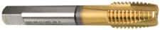 Guhring - M4x0.70 Metric Coarse, 3 Flute, TiN Finish, Cobalt Spiral Point Tap - Plug Chamfer, Right Hand Thread, 2.13" OAL, 0.472" Thread Length, 0.168" Shank Diam, 6H Class of Fit, Series 3927 - Exact Industrial Supply