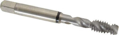 Guhring - 1/4-20 UNC 2 Flute 2B Modified Bottoming Spiral Flute Tap - Cobalt, Bright Finish, 2-1/2" OAL, Right Hand Flute, Right Hand Thread, Series 3931 - Exact Industrial Supply