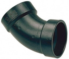 NIBCO - 4", ABS Drain, Waste & Vent Pipe 45 Elbow - Hub x Hub - Industrial Tool & Supply