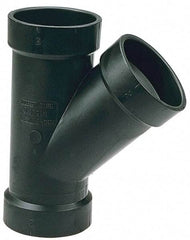 NIBCO - 2 x 2 x 1-1/2", ABS Drain, Waste & Vent Pipe 45 Wye - Hub x Hub x Hub - Industrial Tool & Supply