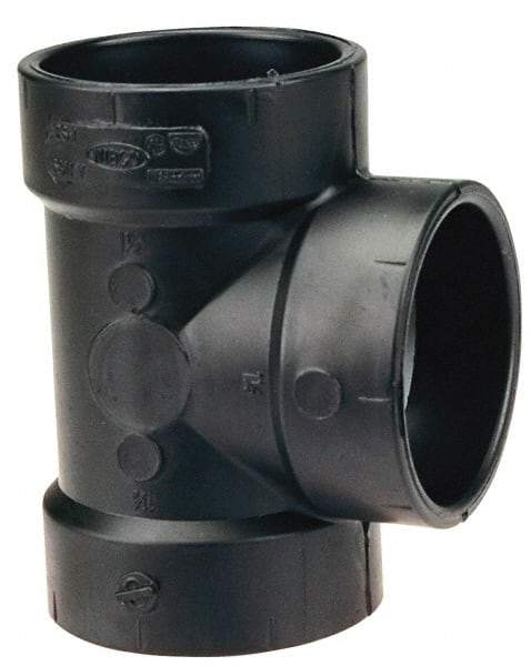 NIBCO - 4", ABS Drain, Waste & Vent Pipe Vent Tee - Hub x Hub x Hub - Industrial Tool & Supply
