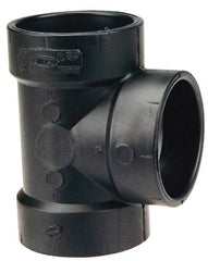 NIBCO - 3 x 3 x 2", ABS Drain, Waste & Vent Pipe Vent Tee - Hub x Hub x Hub - Industrial Tool & Supply
