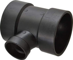 NIBCO - 4 x 4 x 2", ABS Drain, Waste & Vent Pipe Sanitary Tee - Hub x Hub x Hub - Industrial Tool & Supply