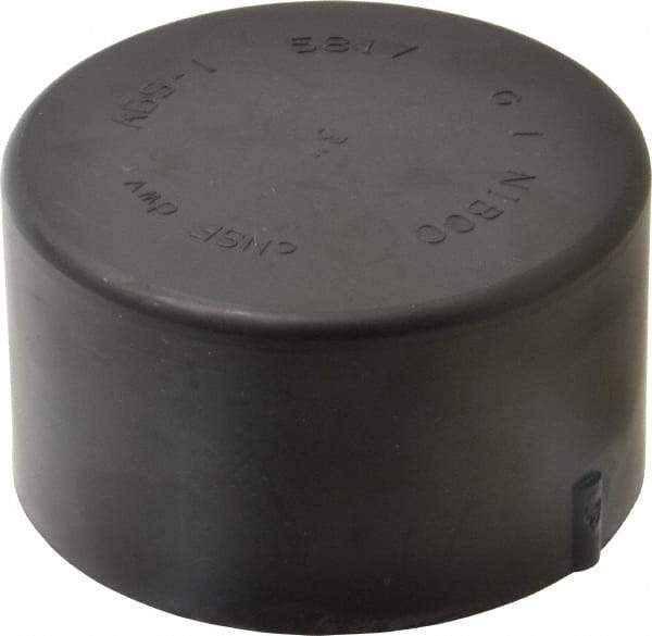 NIBCO - 3", ABS Drain, Waste & Vent Pipe End Cap - Hub - Industrial Tool & Supply