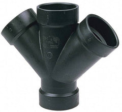 NIBCO - 2 x 1-1/2 x 1-1/2", ABS Drain, Waste & Vent Pipe - All Hub - Industrial Tool & Supply