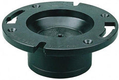 NIBCO - 4" Pipe, 5-3/8" OD, ABS Closet Flange with Knockout Test Plug - 180° Max Working Temp, Hub End Connections - Industrial Tool & Supply