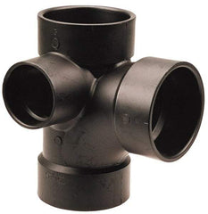 NIBCO - 4 x 4 x 4 x 2", ABS Drain, Waste & Vent Pipe - All Hub - Industrial Tool & Supply