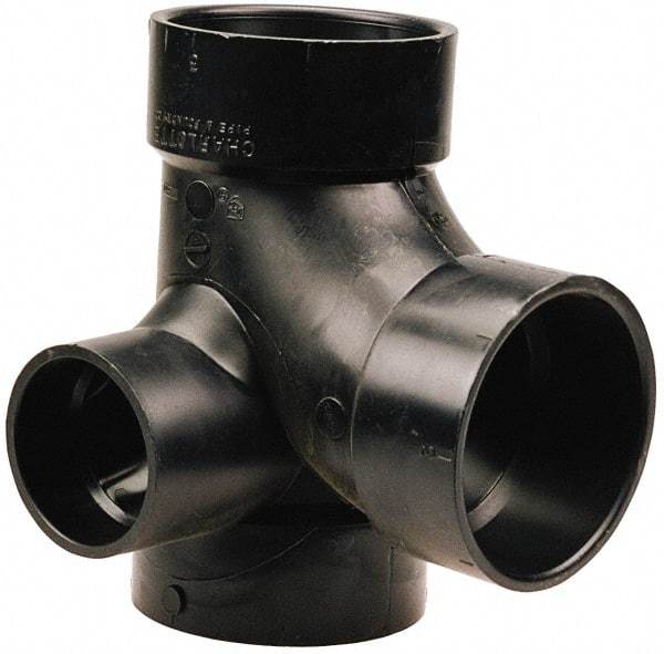 NIBCO - 3 x 3 x 3 x 1-1/2", ABS Drain, Waste & Vent Pipe - All Hub - Industrial Tool & Supply