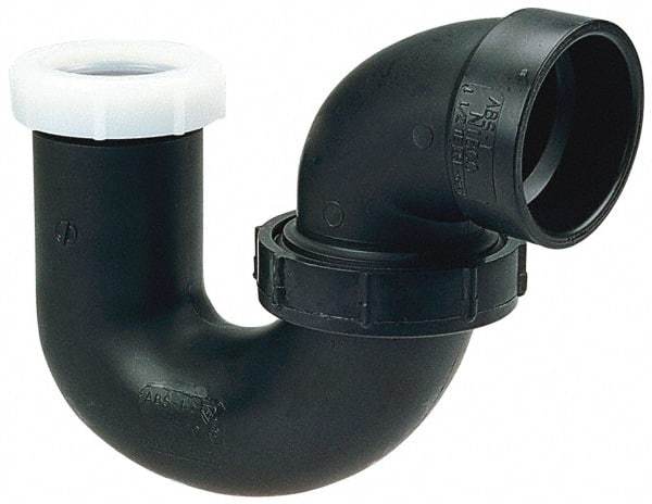 NIBCO - 1-1/4", ABS Drain, Waste & Vent Pipe P Trap with Union - Hub x SJ - Industrial Tool & Supply