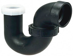 NIBCO - 1-1/4", ABS Drain, Waste & Vent Pipe P Trap with Union - Hub x SJ - Industrial Tool & Supply