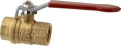 Value Collection - 3/4" Pipe, Full Port, Brass UL Listed Ball Valve - 1 Piece, Inline - One Way Flow, FNPT x FNPT Ends, Lever Handle, 600 WOG, 150 WSP - Industrial Tool & Supply