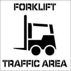 NMC - Forklift Traffic Area Stencil - 0.06 Inch Thick, Polyethylene, English - Industrial Tool & Supply