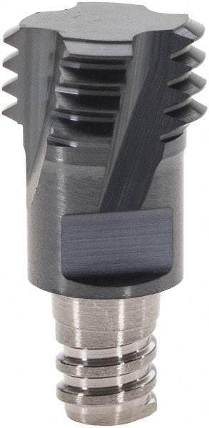 Iscar - MT Grade IC908 Carbide Thread Milling Tip Insert - TiAlN Finish, 4 Flutes, 10mm Cutting Diam, 5.1mm Depth of Cut, 13.35mm Extension - Industrial Tool & Supply