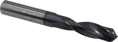 Accupro - 12mm 140° Solid Carbide Jobber Drill - AlTiN Finish, Right Hand Cut, Spiral Flute, Straight Shank, 100mm OAL, Notched Point - Industrial Tool & Supply