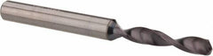 Accupro - 9/64" 140° Solid Carbide Jobber Drill - AlTiN Finish, Right Hand Cut, Spiral Flute, Straight Shank, 2" OAL, Notched Point - Industrial Tool & Supply