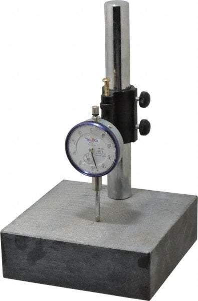 Teclock - 0.001" Graduation, 0-100 Dial Reading, Indicator & Base Kit - 0.001 Inch Graduation - Industrial Tool & Supply