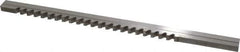 Value Collection - 8mm Keyway Width, Style C-1, Keyway Broach - High Speed Steel, Bright Finish, 3/8" Broach Body Width, 25/64" to 2-1/2" LOC, 11-3/4" OAL - Industrial Tool & Supply