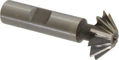 Value Collection - 1" Diam x 5/16" Width of Cut, 45° Included Angle, Shank Connection, Cobalt Single Angle Cutter - 1/2" Shank Diam, 2-1/2" Overall Length, Right Hand Cut, Uncoated - Industrial Tool & Supply