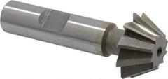 Value Collection - 1" Diam x 7/16" Width of Cut, 60° Included Angle, Shank Connection, Cobalt Single Angle Cutter - 1/2" Shank Diam, 2-1/2" Overall Length, Right Hand Cut, Uncoated - Industrial Tool & Supply