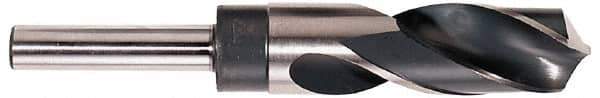 Interstate - 35mm Drill, 118° Point, High Speed Steel Silver Deming & Reduced Shank Drill Bit - Oxide Finish, 6" OAL, Straight Shank, 3" Flute Length, Right Hand Cut, Standard Point, Spiral Flute, Regular Spiral - Industrial Tool & Supply