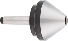 Interstate - MT3 Taper Shank, 4" Head Diam 660 Lb Capacity Live Center - 500 Max RPM, 2.76" Head Length, 4" Point Diam, 600 Lb Max Workpc, 6-1/2" OAL, Bull Nose Point - Industrial Tool & Supply