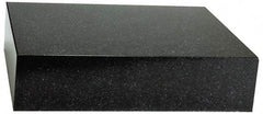 Value Collection - 12" Long x 12" Wide x 3" Thick, Granite Inspection Surface Plate - B Toolroom Grade, 0.0001" Unilateral Tolerance - Industrial Tool & Supply