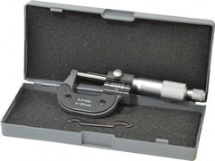 Value Collection - 0 to 25mm Range, 0.01mm Graduation, Mechanical Outside Micrometer - Ratchet Stop Thimble, Digital Counter - Industrial Tool & Supply