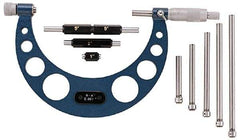Value Collection - 12 to 16" Range, 0.001" Graduation, Mechanical Outside Micrometer - Ratchet Stop Thimble - Industrial Tool & Supply
