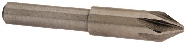 Interstate - 5/16" Head Diam, 1/4" Shank Diam, 6 Flute 60° Cobalt Countersink - Industrial Tool & Supply