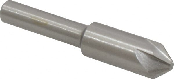 Interstate - 3/8" Head Diam, 1/4" Shank Diam, 6 Flute 82° Cobalt Countersink - Industrial Tool & Supply