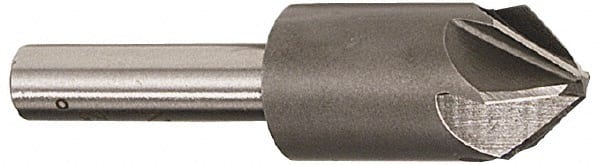M.A. Ford - 7/8" Head Diam, 1/2" Shank Diam, 6 Flute 90° High Speed Steel Countersink - Industrial Tool & Supply