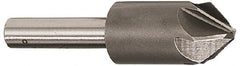 Interstate - 1" Head Diam, 1/2" Shank Diam, 6 Flute 60° Cobalt Countersink - Industrial Tool & Supply