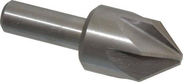 Interstate - 1" Head Diam, 1/2" Shank Diam, 6 Flute 82° Cobalt Countersink - Industrial Tool & Supply