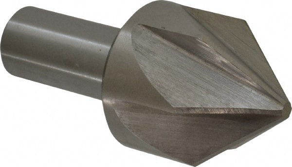 Interstate - 2" Head Diam, 1" Shank Diam, 6 Flute 82° Cobalt Countersink - Industrial Tool & Supply