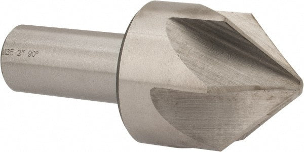Interstate - 2" Head Diam, 1" Shank Diam, 6 Flute 90° Cobalt Countersink - Industrial Tool & Supply