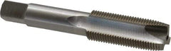 Interstate - 3/4-16 UNF, 3 Flute, Bright Finish, High Speed Steel Spiral Point Tap - Plug Chamfer, Right Hand Thread, 4-1/4" OAL - Exact Industrial Supply