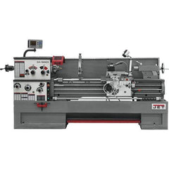 Jet - 16" Swing, 60" Between Centers, 230 Volt, Triple Phase Engine Lathe - 7MT Taper, 7-1/2 hp, 25 to 1,800 RPM, 3-1/8" Bore Diam, 40" Deep x 48" High x 116-1/2" Long - Industrial Tool & Supply