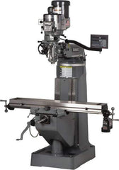 Bridgeport - 9" Table Width x 49" Table Length, Variable Speed Pulley Control, 3 Phase Knee Milling Machine - R8 Spindle Taper, 2 hp - Industrial Tool & Supply