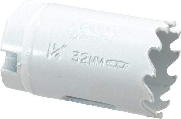 Lenox - 1-1/4" Diam, 1-1/2" Cutting Depth, Hole Saw - Carbide-Tipped Saw, Toothed Edge - Industrial Tool & Supply