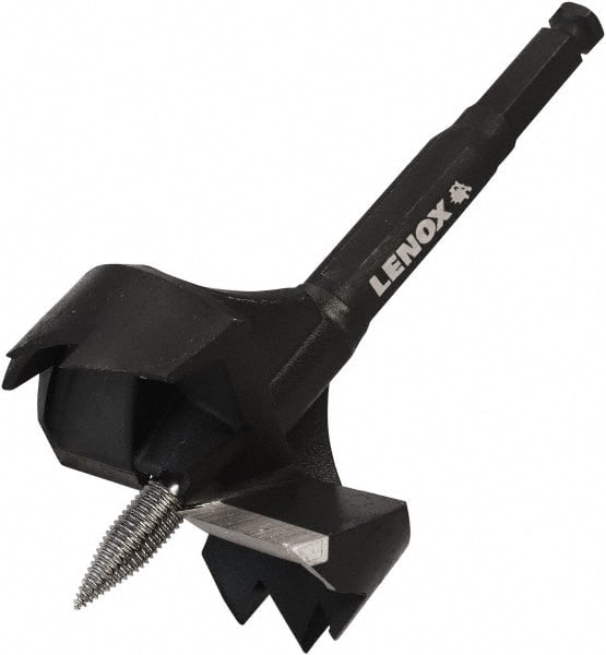 Lenox - 3-5/8", 7/16" Hex Shank, Bright Finish, Steel Self Feed Drill Bit - Industrial Tool & Supply