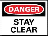 NMC - "Danger - Stay Clear of Moving Conveyors", 10" Long x 14" Wide, Aluminum Safety Sign - Rectangle, 0.04" Thick, Use for Accident Prevention - Industrial Tool & Supply