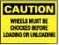 NMC - "Caution - Wheels Must Be Chocked Before Loading and Unloading", 10" Long x 14" Wide, Fiberglass Safety Sign - Rectangle, 0.095" Thick, Use for Accident Prevention - Industrial Tool & Supply
