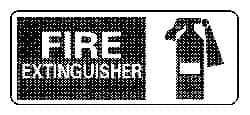 NMC - Fire Extinguisher, Plastic Fire Sign - 17" Wide x 7" High - Industrial Tool & Supply