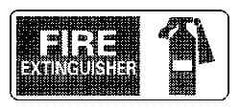 NMC - Fire Extinguisher, Pressure Sensitive Vinyl Fire Sign - 17" Wide x 7" High - Industrial Tool & Supply
